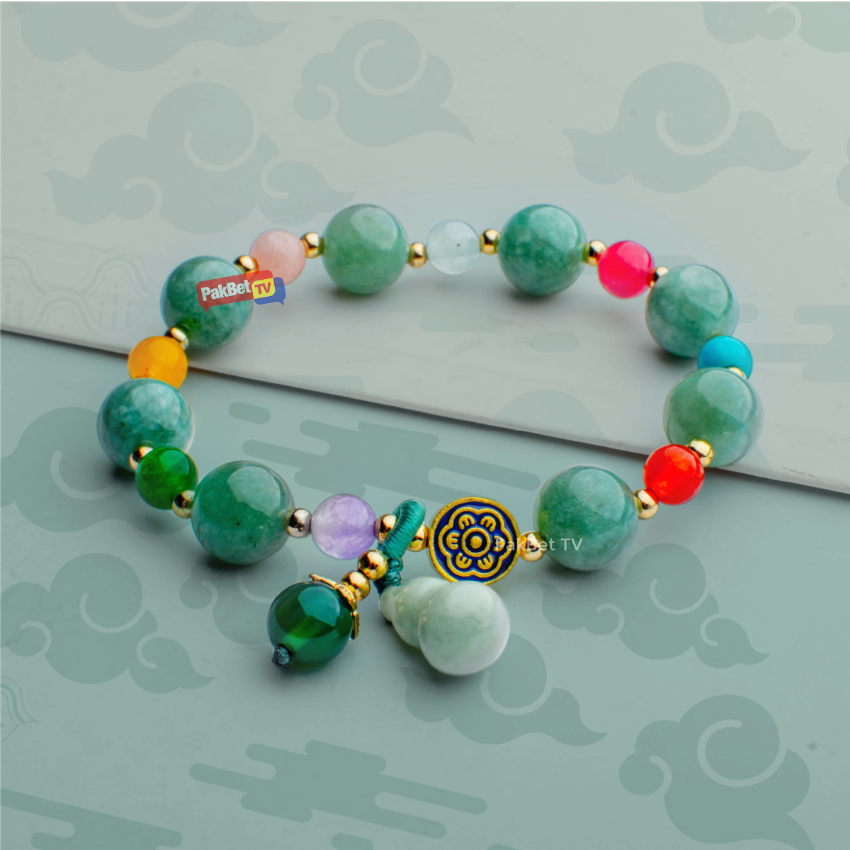 Natural Jade Bracelet with Wu Lou - PAKBET TV